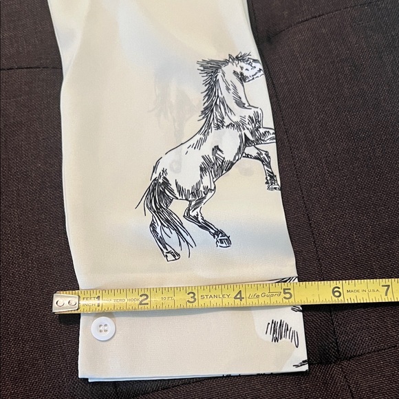 The Horse Cream and Brown Horse Print Shirt - Picture 7 of 7